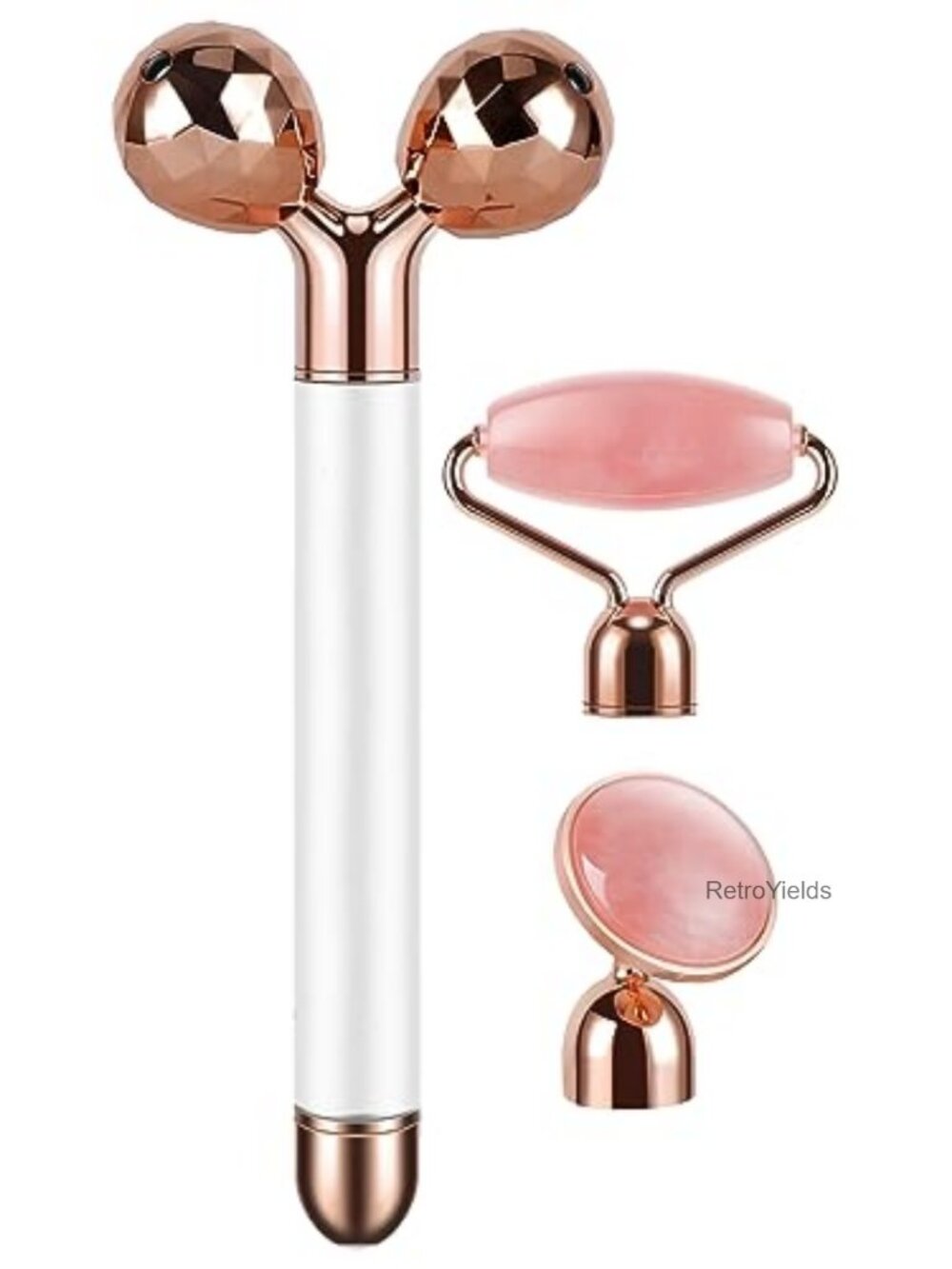 3-in-1 Electric Facial Roller & Face Massager Set with 3D Roller & Under Eye